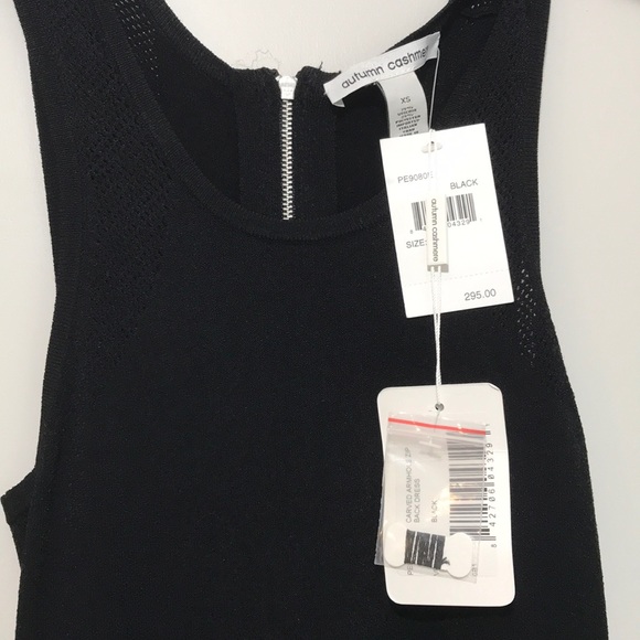 Autumn Cashmere sleeveless tank black zip dress, xs - Picture 2 of 6